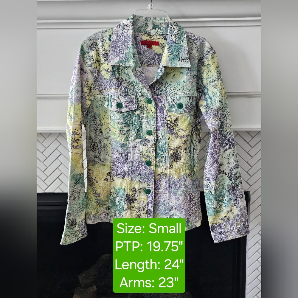 Joni B. Multi-color 5-Button Jacket, EUC, Size Small